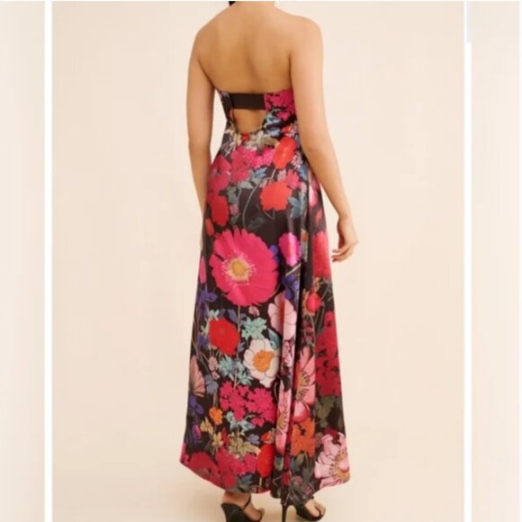 Free People Maxi Strapless Silky Dress size M - Picture 2 of 7